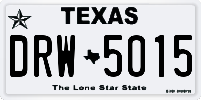 TX license plate DRW5015