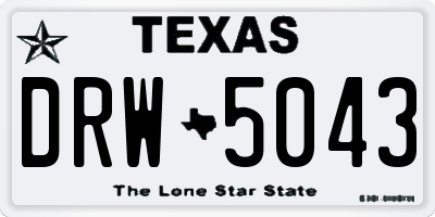TX license plate DRW5043