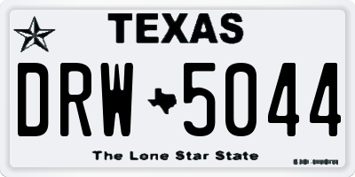 TX license plate DRW5044