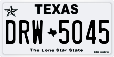 TX license plate DRW5045