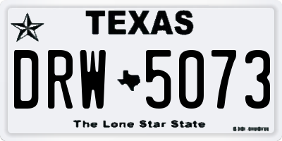 TX license plate DRW5073