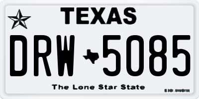 TX license plate DRW5085