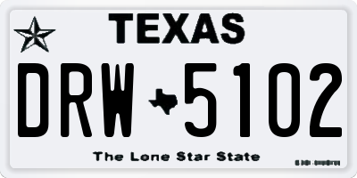TX license plate DRW5102