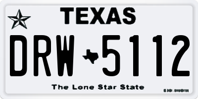 TX license plate DRW5112