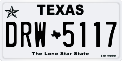TX license plate DRW5117