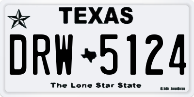 TX license plate DRW5124