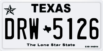 TX license plate DRW5126