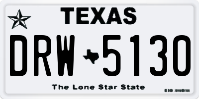 TX license plate DRW5130