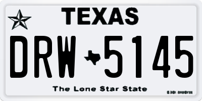 TX license plate DRW5145