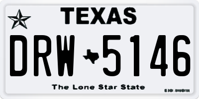 TX license plate DRW5146