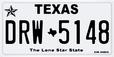 TX license plate DRW5148
