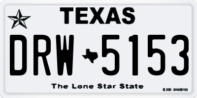 TX license plate DRW5153
