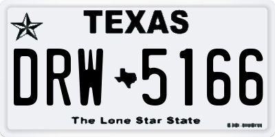TX license plate DRW5166