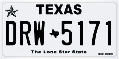 TX license plate DRW5171