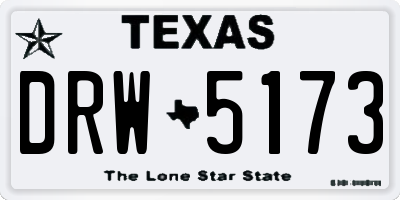 TX license plate DRW5173