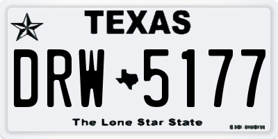 TX license plate DRW5177