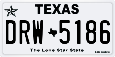 TX license plate DRW5186