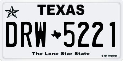 TX license plate DRW5221