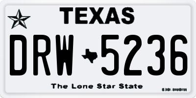 TX license plate DRW5236