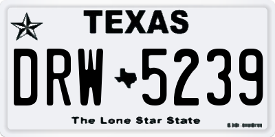 TX license plate DRW5239