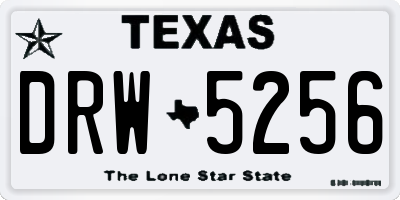 TX license plate DRW5256