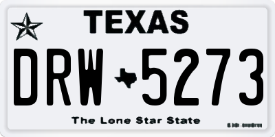 TX license plate DRW5273