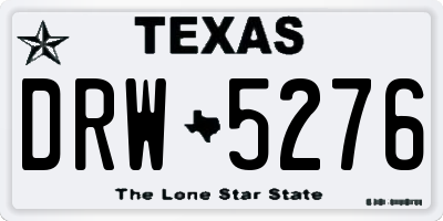 TX license plate DRW5276
