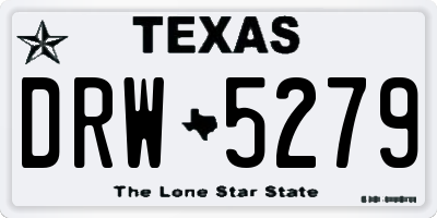 TX license plate DRW5279