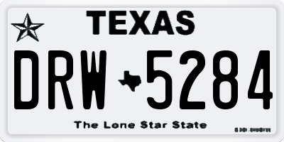 TX license plate DRW5284