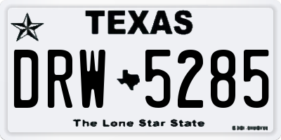 TX license plate DRW5285