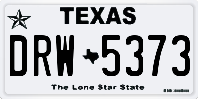TX license plate DRW5373