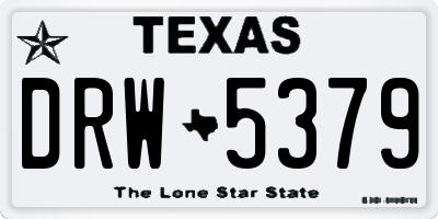 TX license plate DRW5379