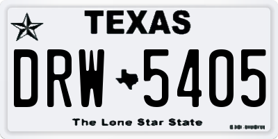 TX license plate DRW5405