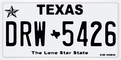 TX license plate DRW5426