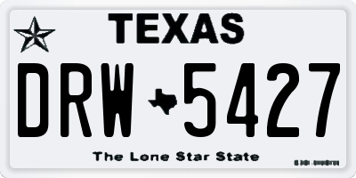 TX license plate DRW5427