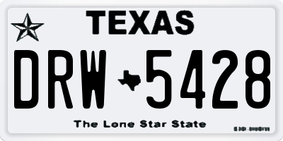 TX license plate DRW5428