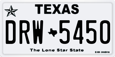 TX license plate DRW5450