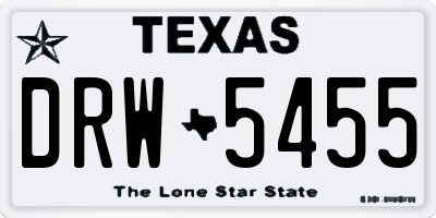 TX license plate DRW5455