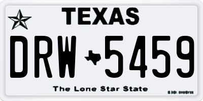 TX license plate DRW5459