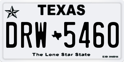 TX license plate DRW5460