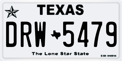 TX license plate DRW5479