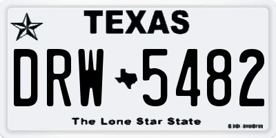 TX license plate DRW5482
