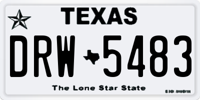 TX license plate DRW5483