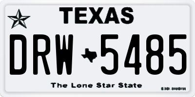 TX license plate DRW5485