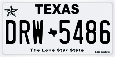 TX license plate DRW5486