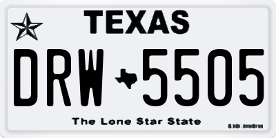 TX license plate DRW5505