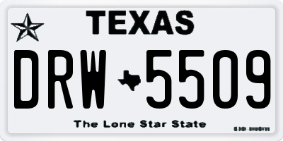 TX license plate DRW5509
