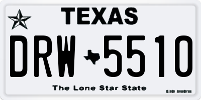 TX license plate DRW5510