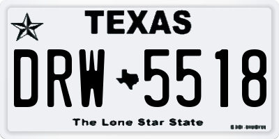 TX license plate DRW5518