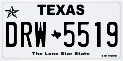 TX license plate DRW5519